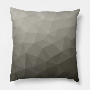 Gray brown light army military gradient geometric mesh pattern triangles ombre lighter version Pillow