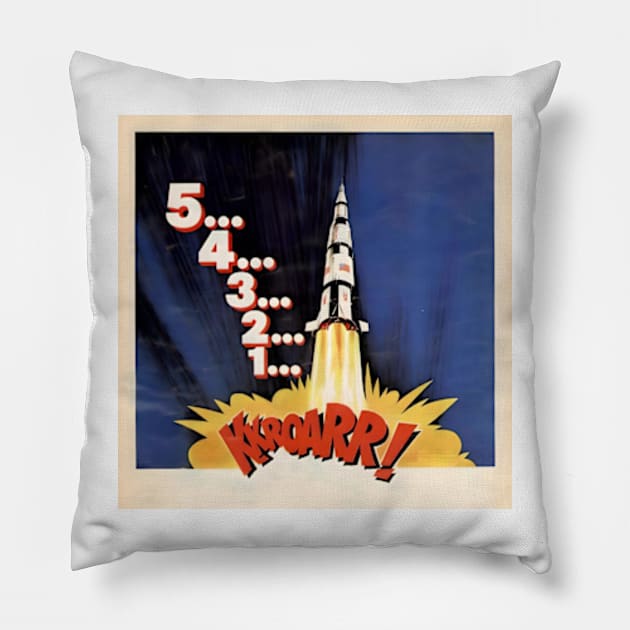 Blast-off! Pillow by Desert Owl Designs