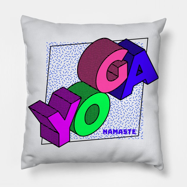 YOGA NAMASTE Pillow by MoodsFree