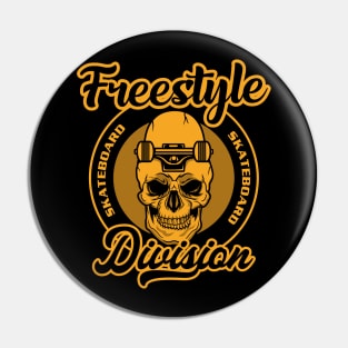 FREESTYLE SKATEBOARD DIVISION ART Pin