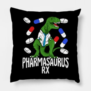 Pharmasaurus Rx Pharmacy Tech Pharmacist Gift Pillow