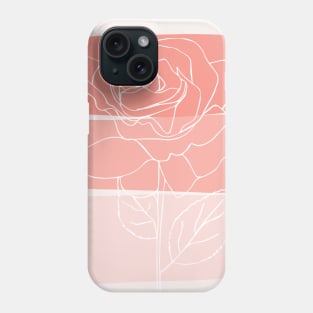 Abstract Botanical Pink Rose Phone Case