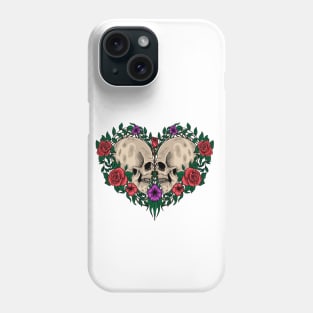 Skull Valentine Isolated Phone Case