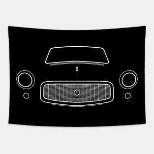 1960 AMC Rambler classic car white outline graphic Tapestry