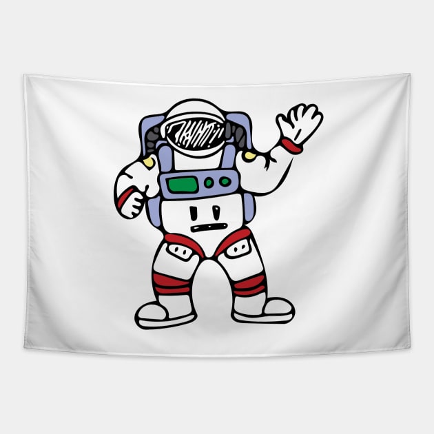 Astronaut Cosmonaut Cosmos Traveller Spacesuit Design Tapestry by PatrioTEEism