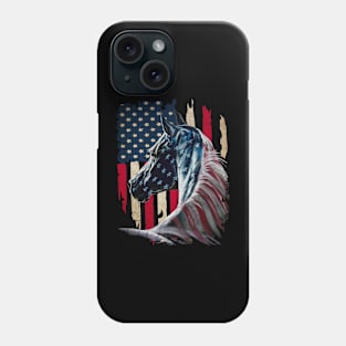 Horse American Flag Phone Case