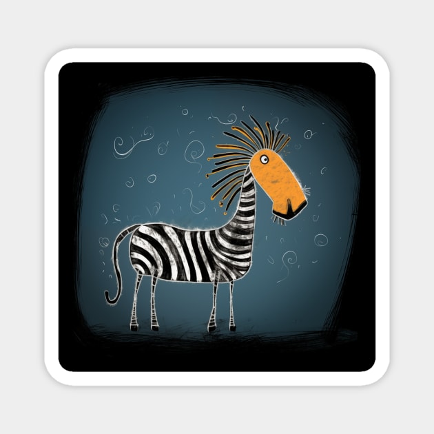 Elegant Zebra Stripes Magnet by saveasART