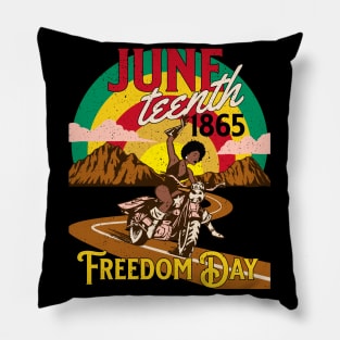 Juneteenth 1865 Freedom Day Vintage Juneteenth Black Freedom Pillow