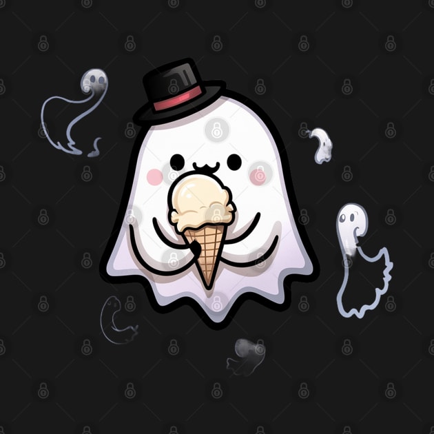 Icecream lover ghost by Spaceboyishere