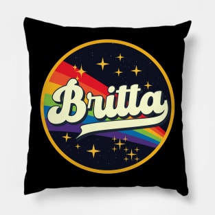 Britta // Rainbow In Space Vintage Style Pillow