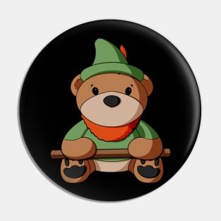 Little John Teddy Bear Pin