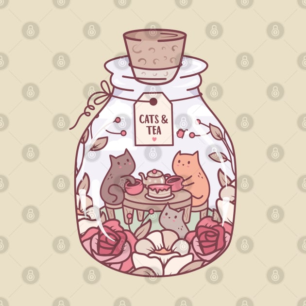 I love cats and tea by crealizable