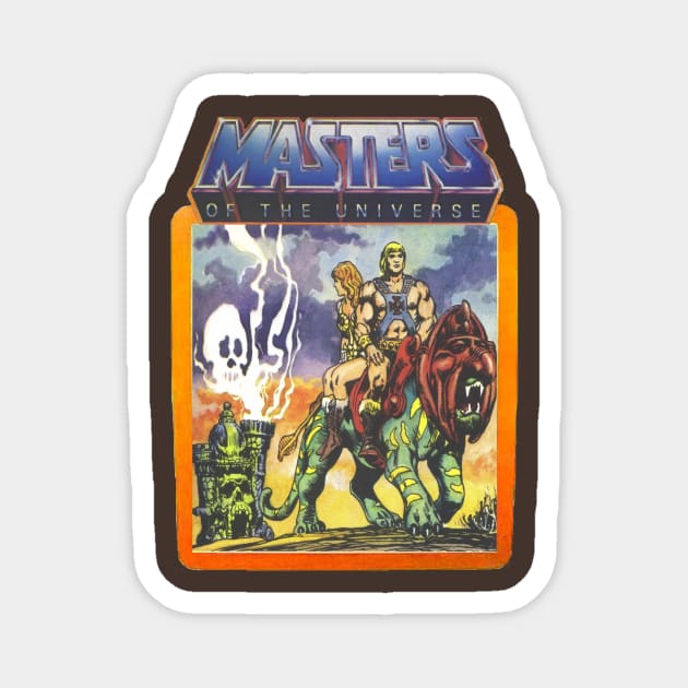 He-Man Masters of the Universe Battlecat and Teela Magnet by jackandcharlie