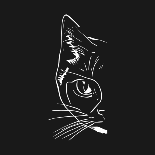 Cat looks over a wall T-Shirt