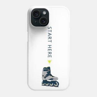 Rollerblade inline skate start here Phone Case