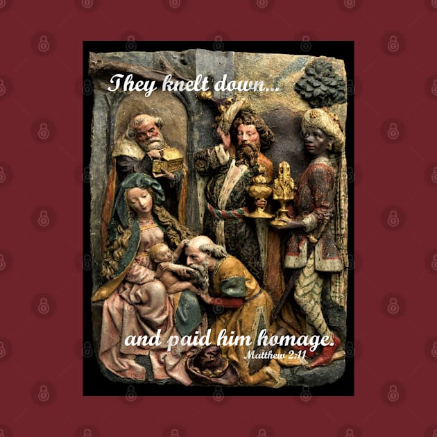 They Knelt Down… Christmas Art by Bill Ressl at Center To Awaken Kindness