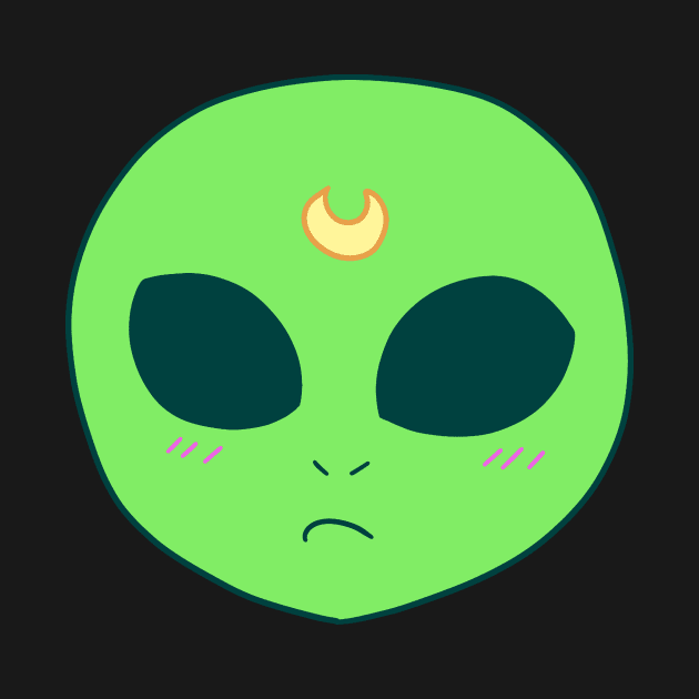 Blushing Alien Face by saradaboru