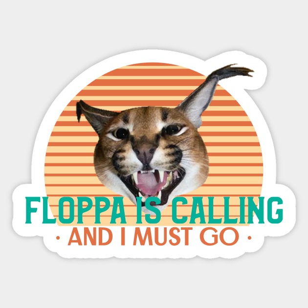 Big Floppa Is Calling Funny Caracal Big Cat Meme Tank Top