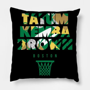 Boston Basketball Trio Pillow