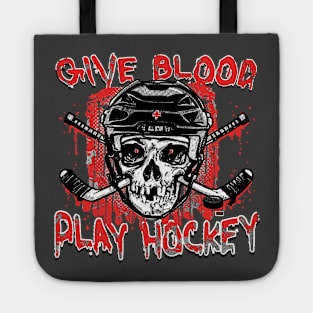 Give Blood Play Hockey Tote