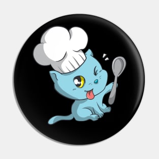 Chef Kitty Funny Cook Cat Lover Cooking Pin