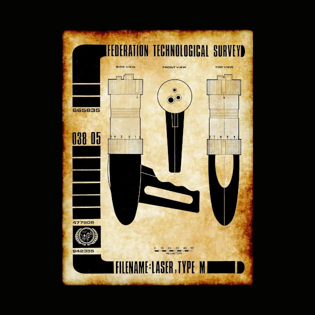 Federation Technological Survey Pilot Episode Laser Pistol by Starbase79
