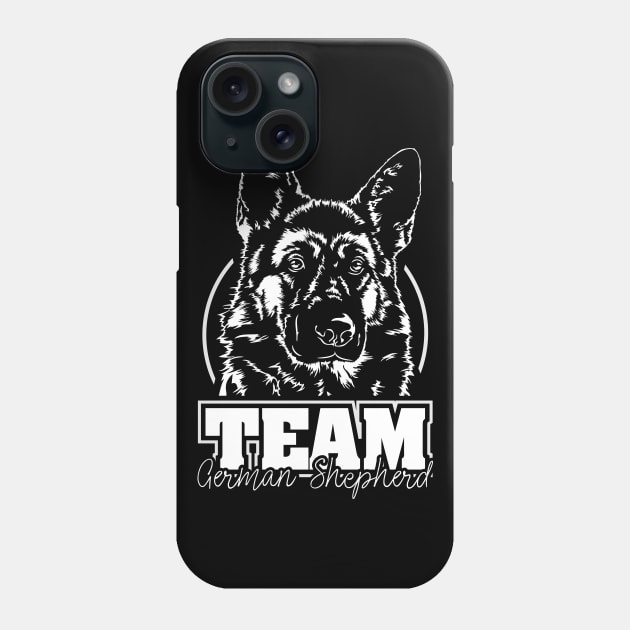 Funny Proud German Shepherd Team K9 dog sport portrait Phone Case by wilsigns