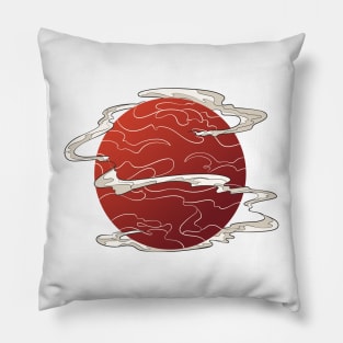 The great Japanese moon - Vector illustration Pillow