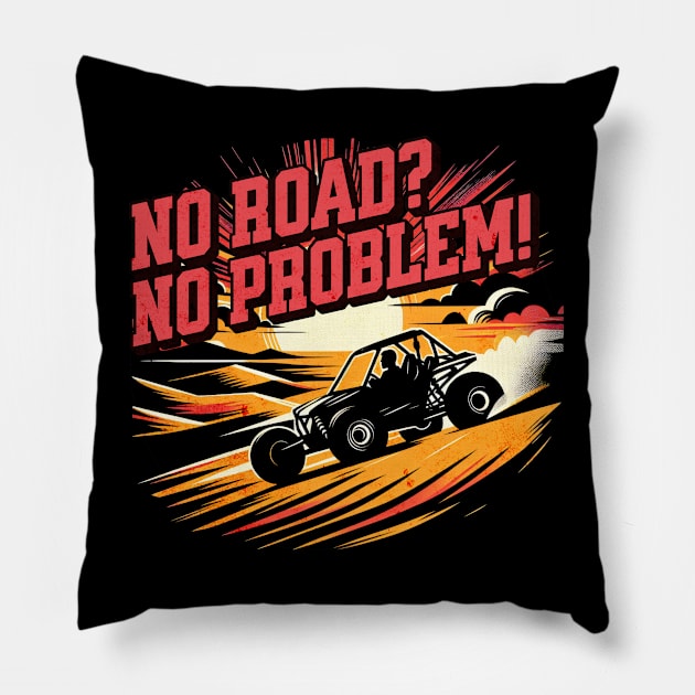 No Road No Problem! Sand Buggy Design Pillow by Miami Neon Designs