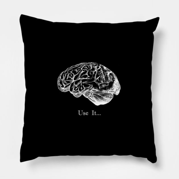 Brain Anatomy.. Use It... Pillow by StilleSkyggerArt