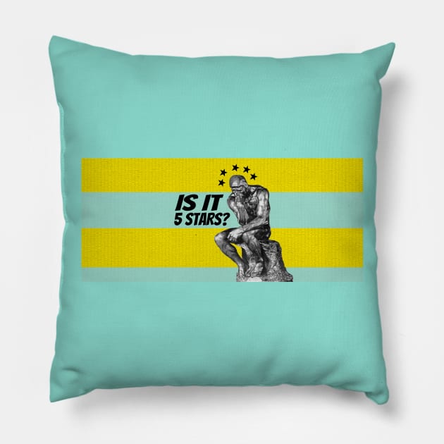 Is It 5 Stars? Pillow by WrestlingWithWords