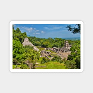 Palenque. View from the Temple of the Cross. Magnet