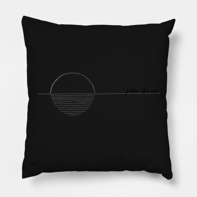 'Follow The Sun' Sketch Pillow by StylishTayla