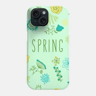 Spring pattern with flowers Phone Case