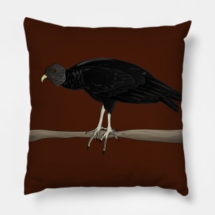 Urubu black vaultor vautour rapace oiseau Pillow