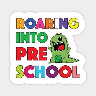 Roaring Into Preschool Kindergarten School Magnet