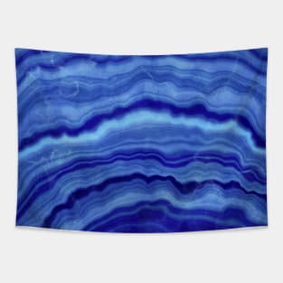 Blue Agate Watercolor Design Tapestry