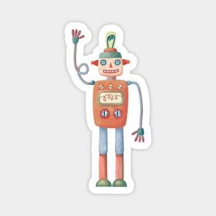 Retro Robot Magnet