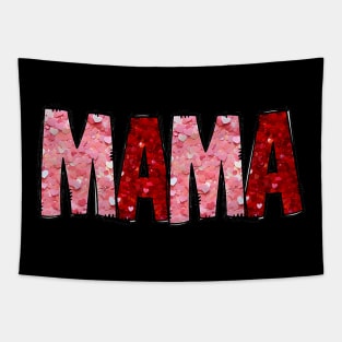 Retro Groovy Mama is My Valentine Cute Heart Boys Girls Kids Tapestry