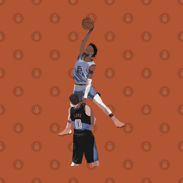 Ja Morant Almost Dunks On Kevin Love by rattraptees