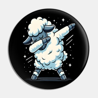 funny dabbing sheep glasses dab dance Pin