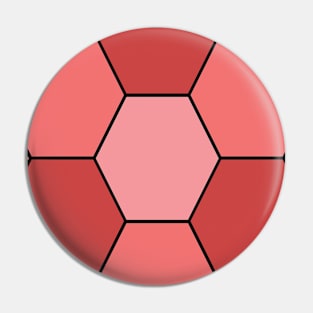 Red/Pink Hexagon Pin