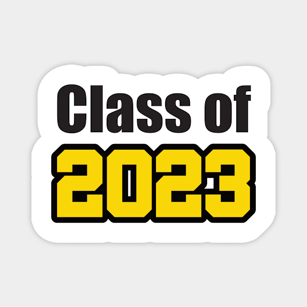 Class of 2023 black gold Magnet by BehindTheChamp