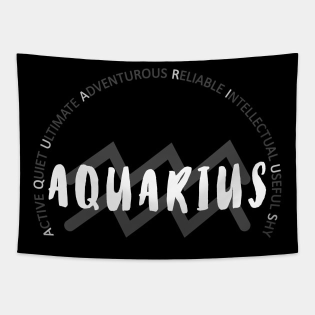 Aquarius Sign Tapestry by LetsBeginDesigns