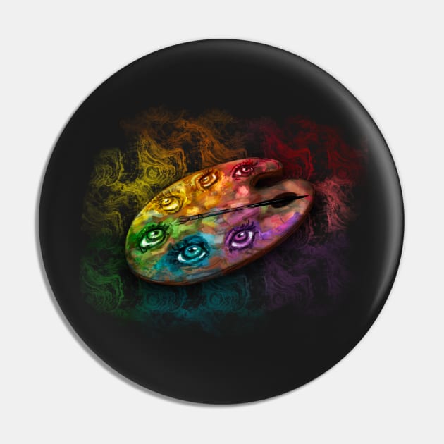 Artist Palette of Eyes Pin by rlizmosher15