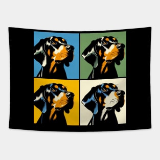 Black and Tan Coonhound Pop Art - Dog Lovers Tapestry