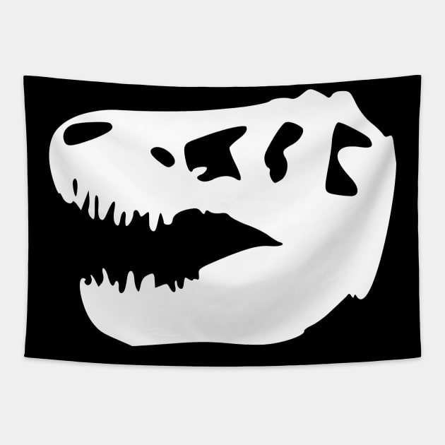T-Rex Skull Tapestry by gigapixels