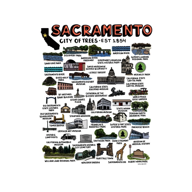 Sacramento Map by fiberandgloss