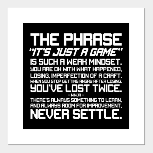 Ninja Quote Fortnite Poster Und Kunst Teepublic De