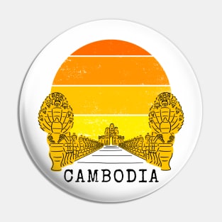 Angkor Thom Majesty: Cambodia's Ancient Wonder - Yellow Edition Pin